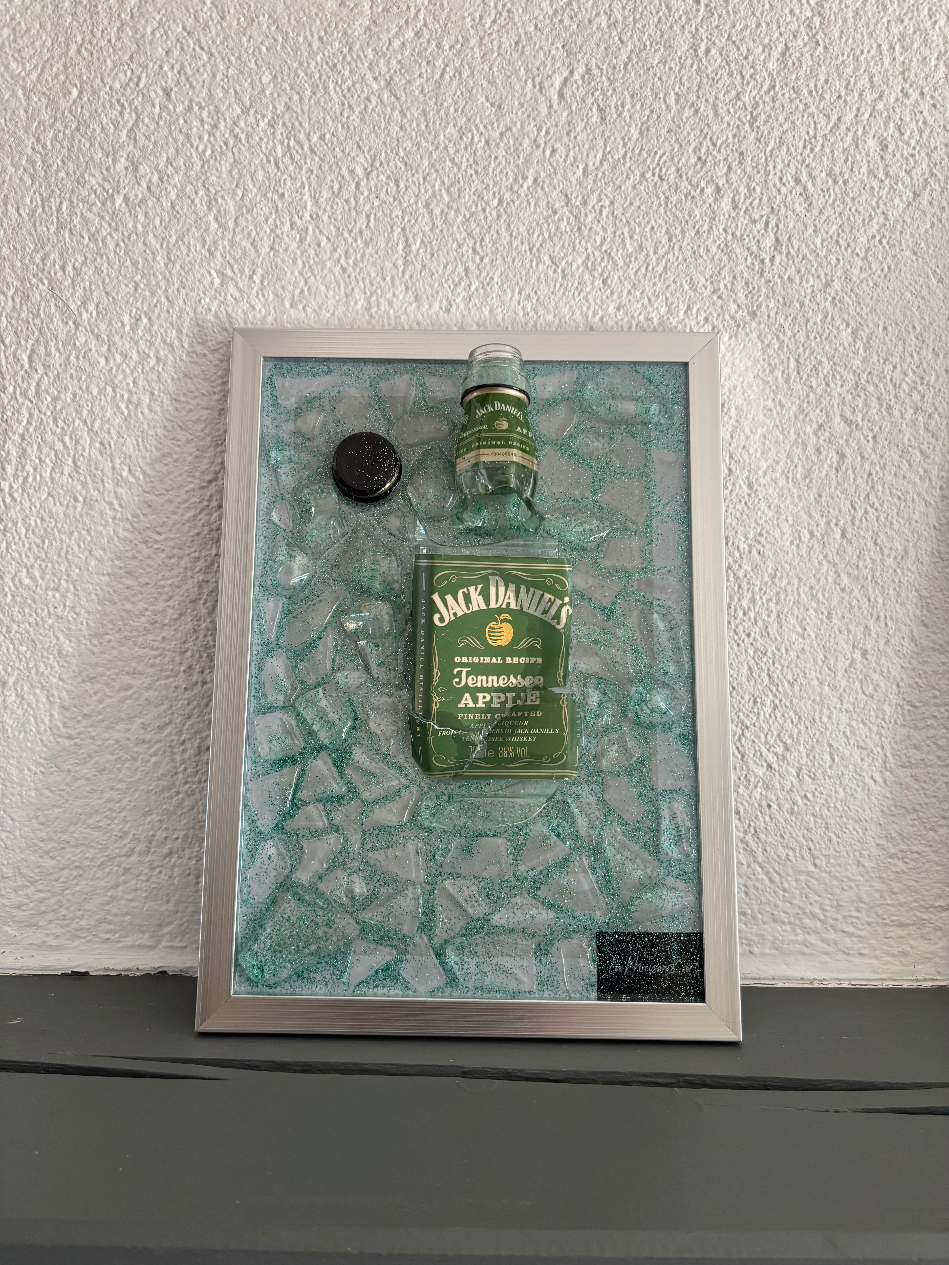 Cadre Jack Daniel's, Apple verre éclaté et scintillant