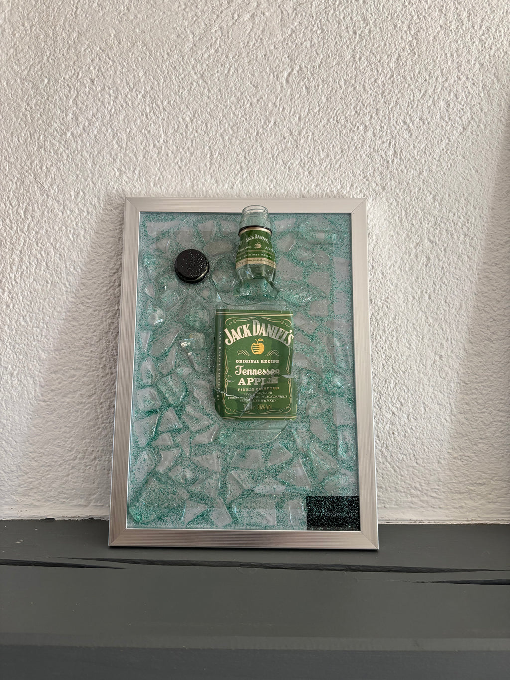 Cadre Jack Daniel's, Apple verre éclaté et scintillant