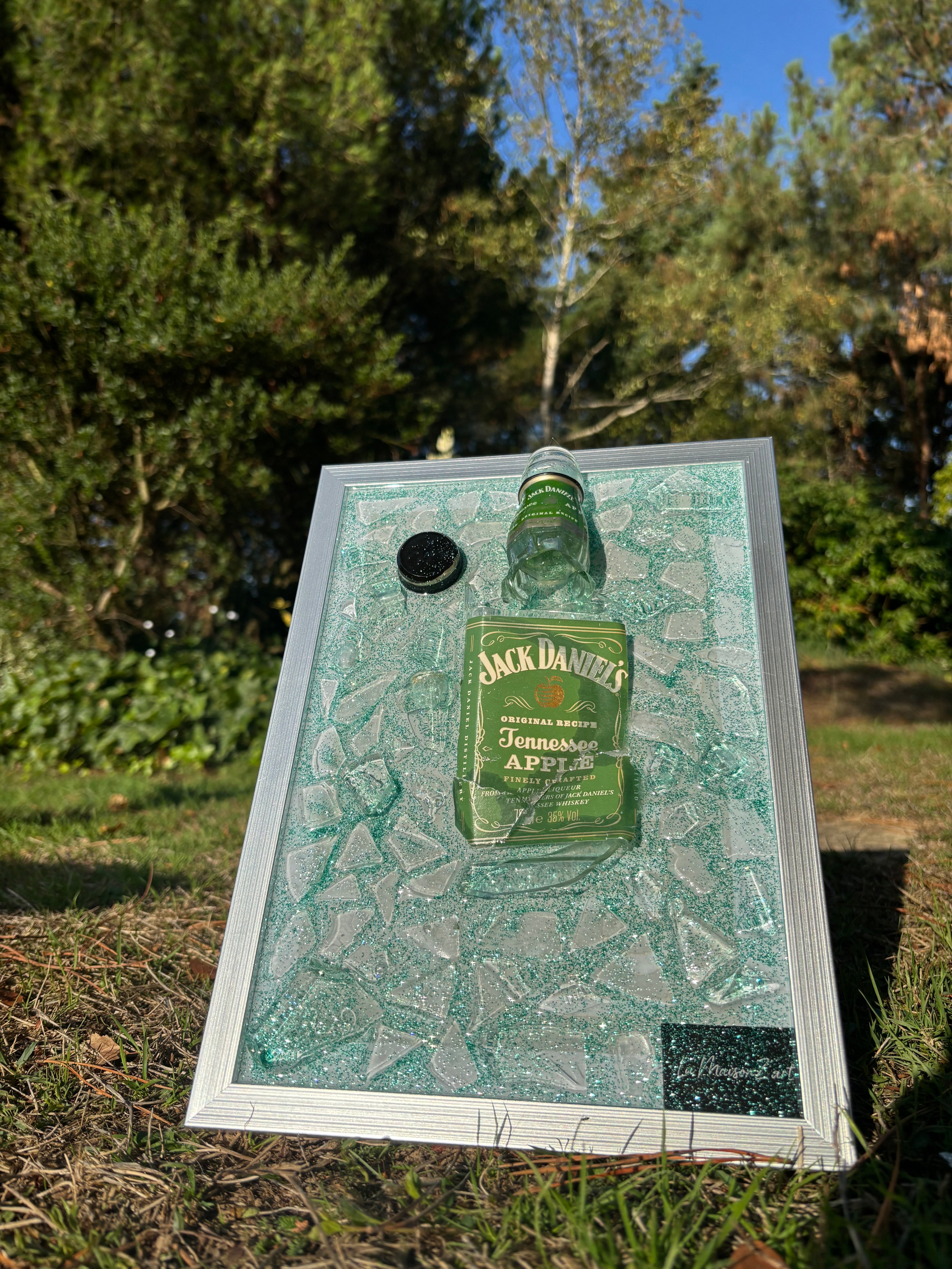 Cadre Jack Daniel's, Apple verre éclaté et scintillant