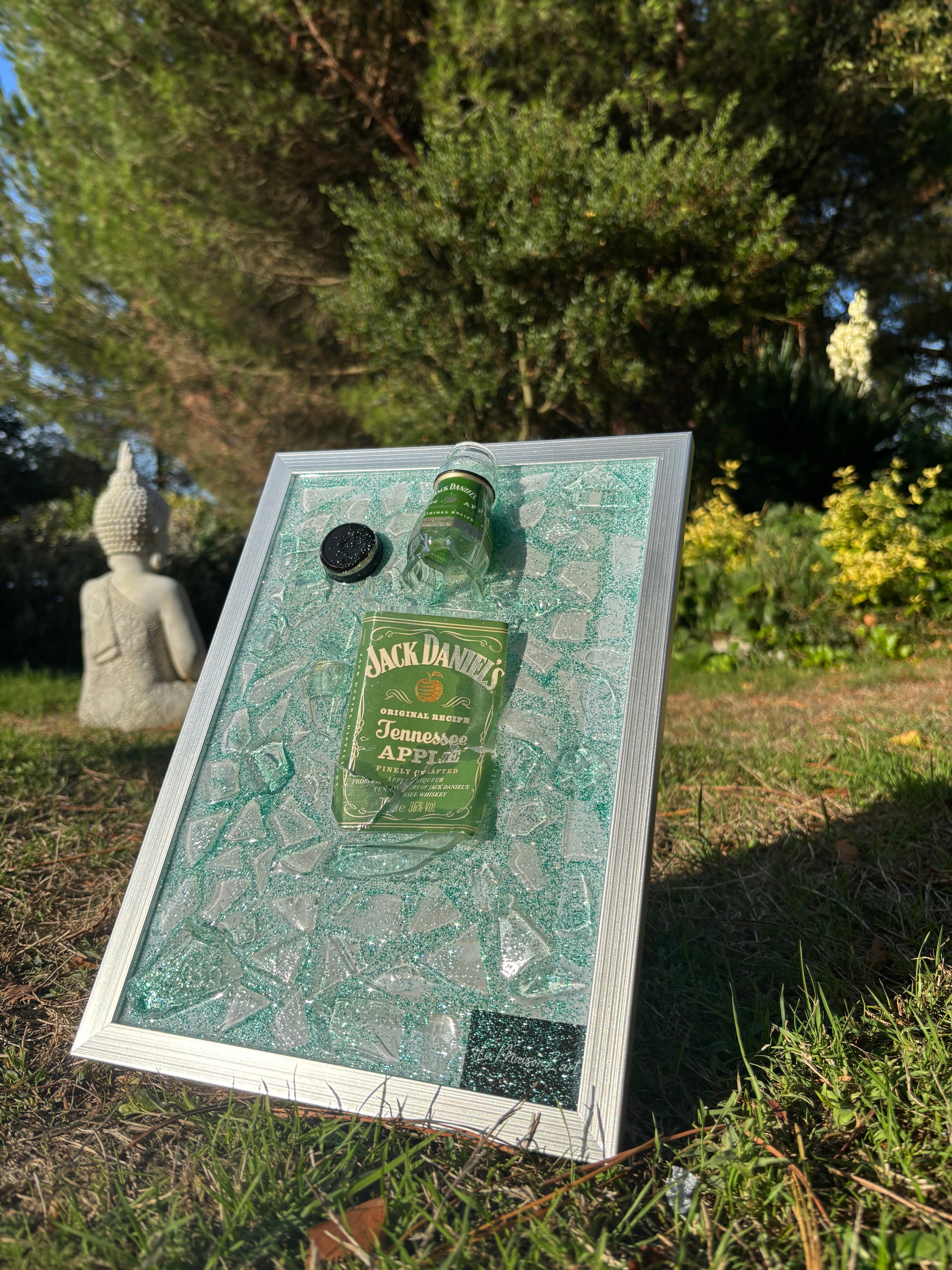 Cadre Jack Daniel's, Apple verre éclaté et scintillant